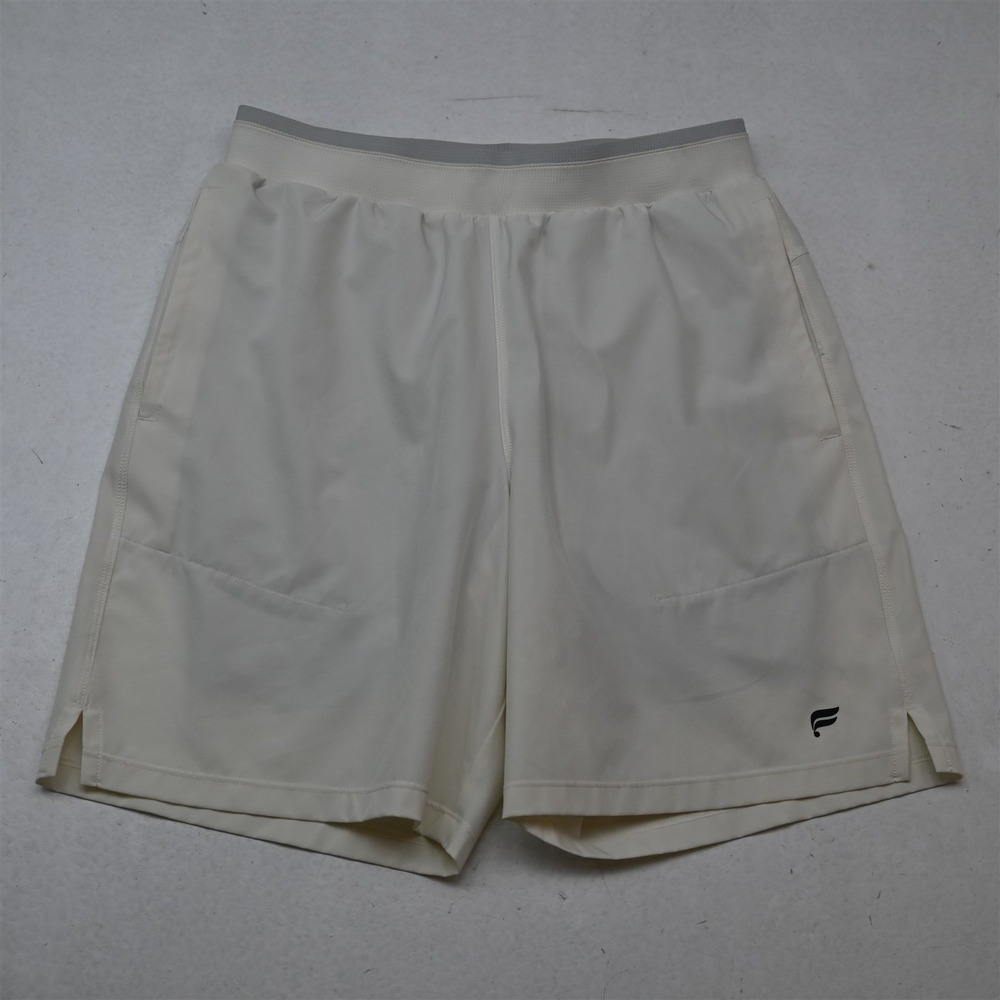 Fabletics Mx7" White Fundamental II Lined Athletic Mens Shorts